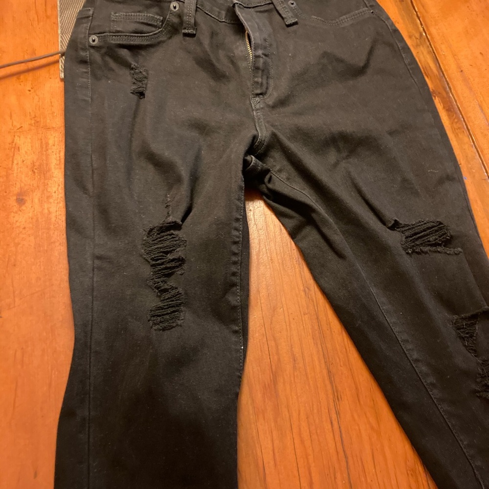 Black ripped jeans